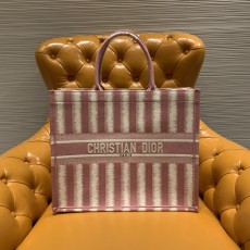 OC공장 디올 CHRISTIAN DIOR 핑크 줄무늬 토트백 41cm